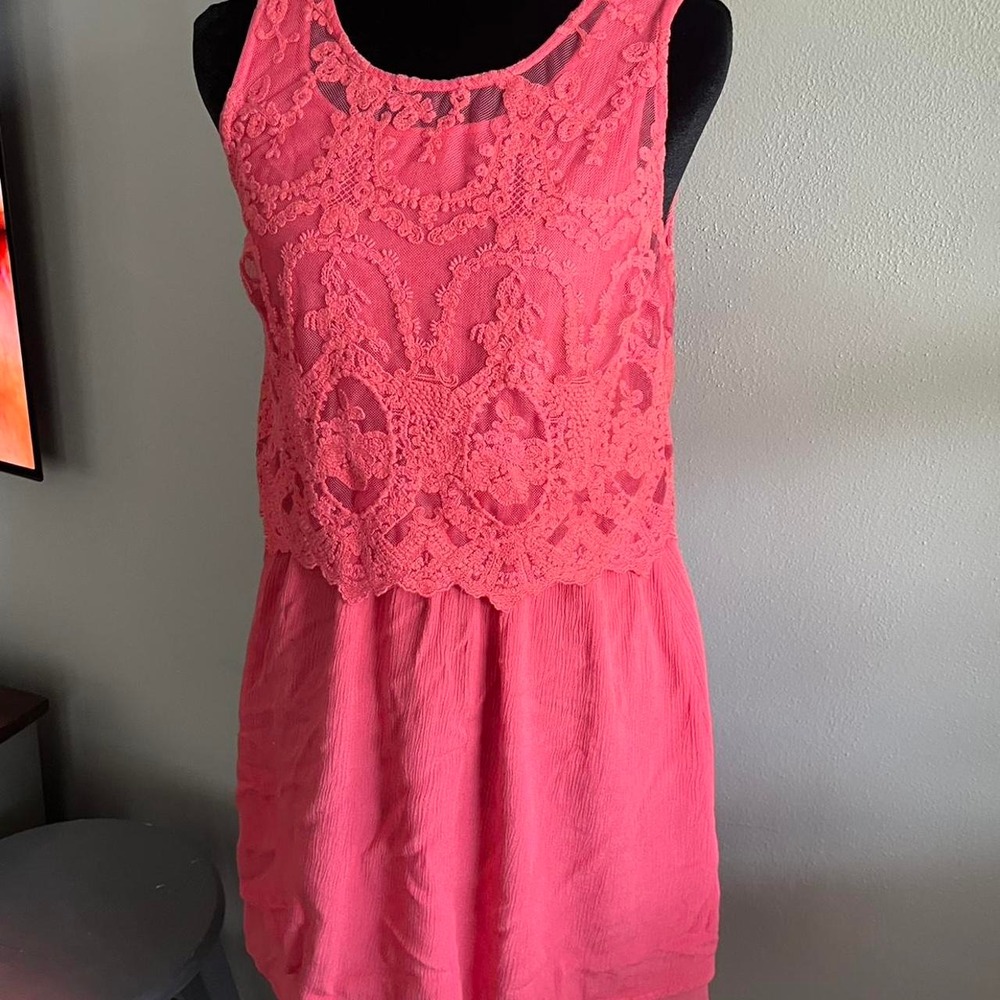 Altar'D State Pink Lace Dress‎
